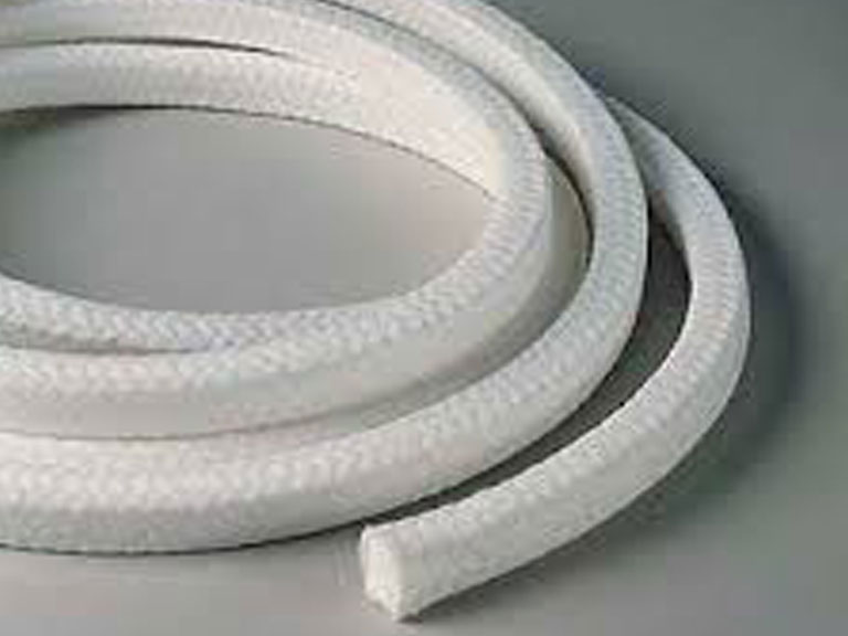 PTFE Braided Packing Impregnated with PTFE Dispersion & Lubricated with inert High temperature Lubricant with / without silicon core