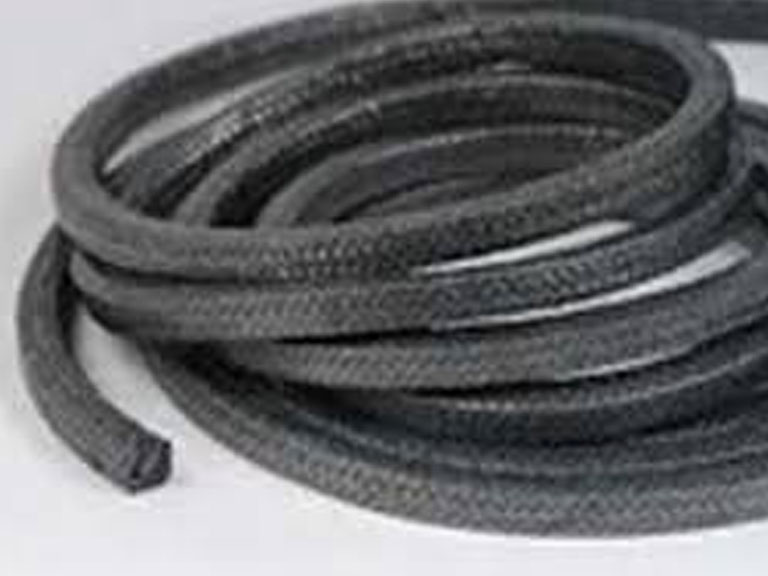 Graphite Blended PTFE Braided Packing, Lubricated with / without inert high temperature lubricant